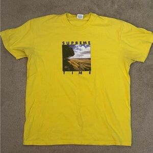 Supreme  Yellow Supreme Time T-Shirt